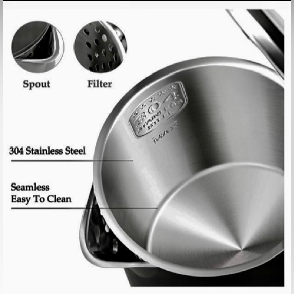 ELECTRIC KETTLE PORTABLE BLACK - Picture 5 of 12